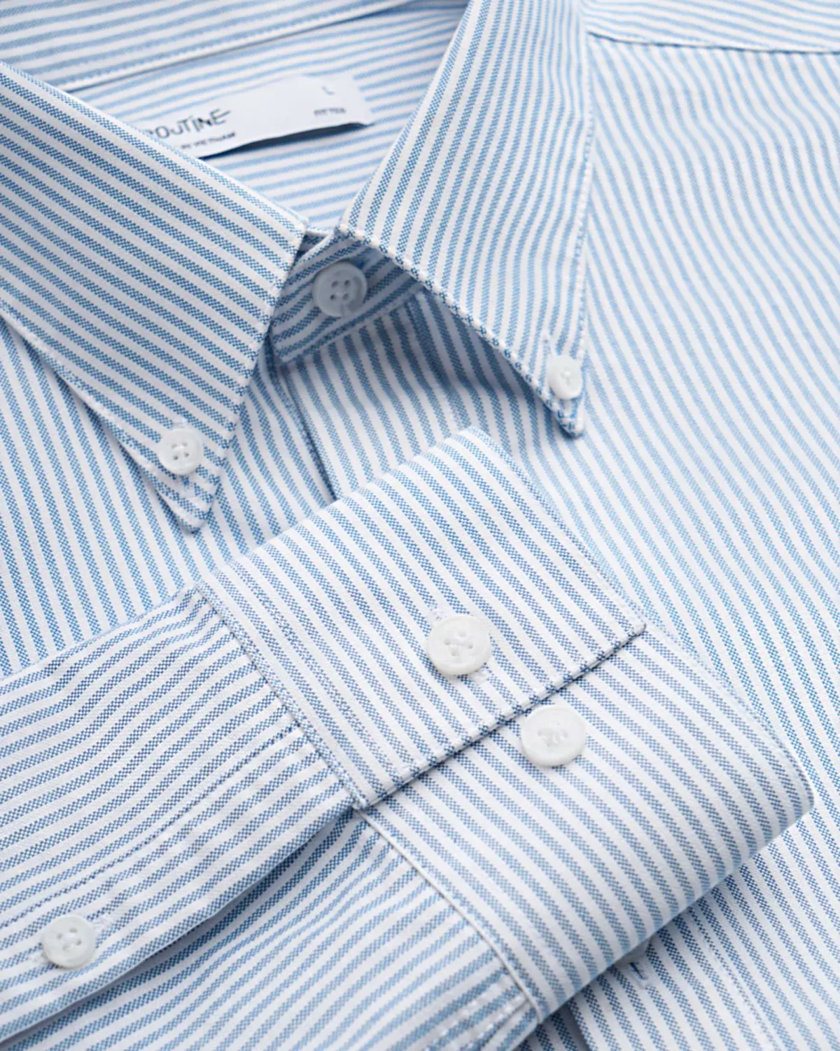 Áo sơ mi tay dài nam oxford kẻ sọc nhỏ. Form Fitted - RT 10S25SHL022 | ROUTINE CÀ MAU