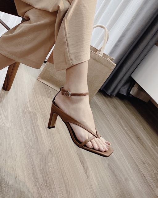 Sandal quai kẹp hottrend đế dẹp 8p