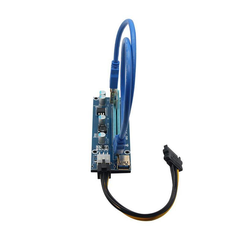 2X PCI-E Riser Card 009S Pcie Express USB Cable SATA 15Pin to 6Pin Power Cable