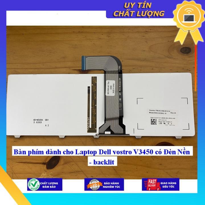 Bàn phím dùng cho Laptop Dell vostro V3450 có Đèn Nền  - Hàng Nhập Khẩu New Seal