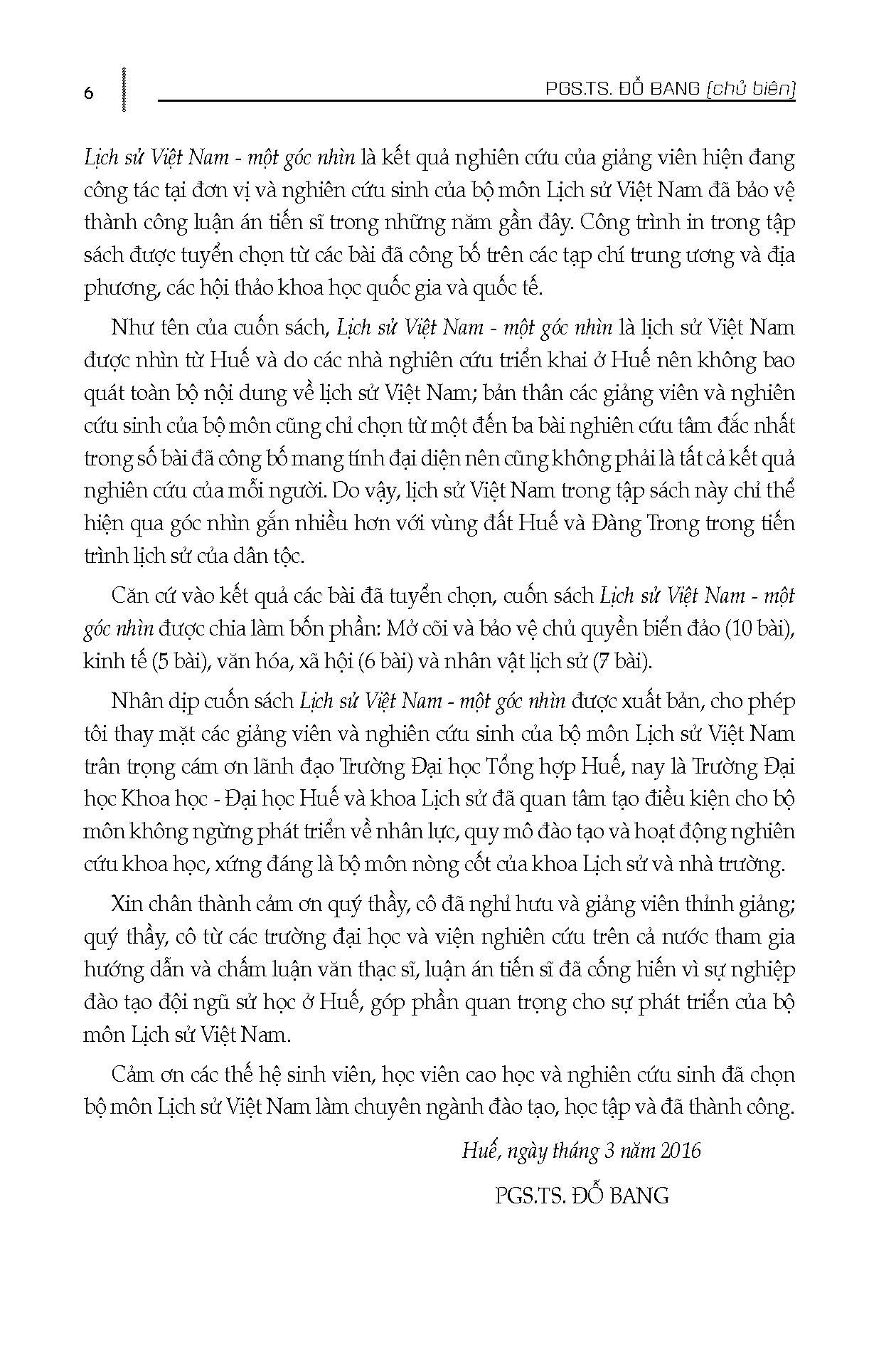 Lịch Sử Việt Nam Một Góc Nhìn - PGS.TS. Đỗ Bang (Chủ biên) - (bìa mềm)