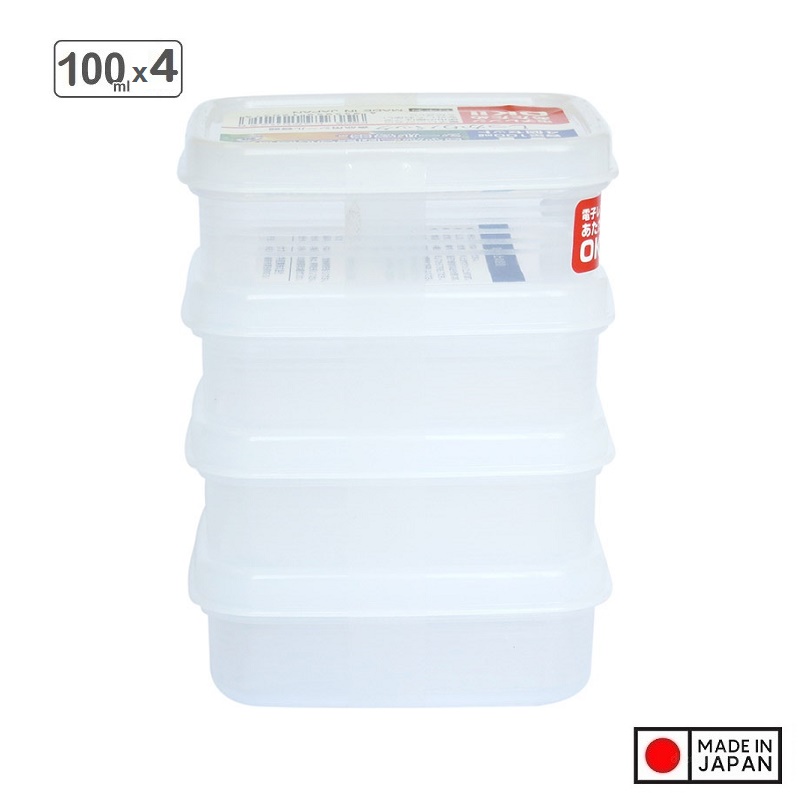 Hộp Nhựa Dùng Được Trong Lò Vi Sóng 100ml Nhật Bản