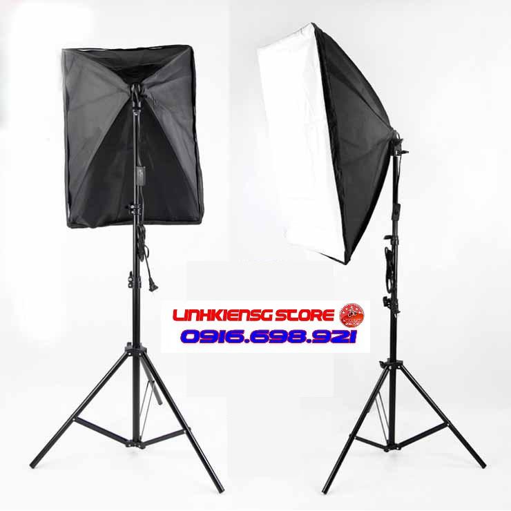 FULL BỘ SOFTBOX BÓNG ĐÈN BÚP NHÔM 50W,CHÂN ĐỨNG 2M , STUDIO, LIVESTREAM,CHỤP HÌNH QUAY PHIM