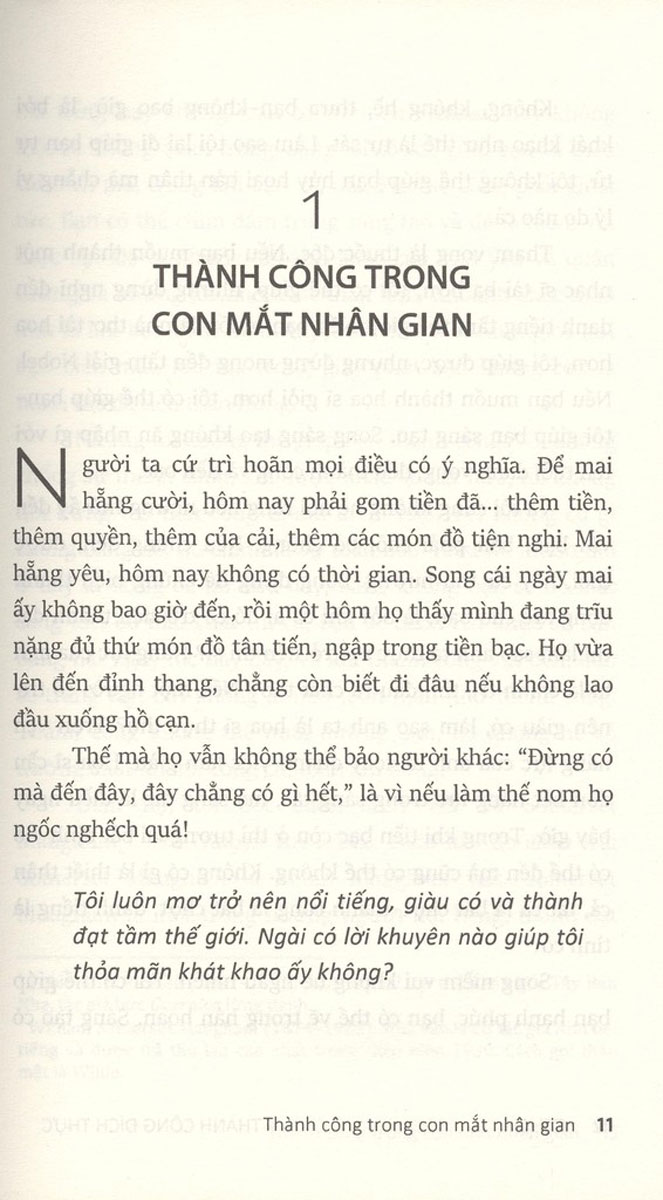 Thành Công Đích Thực - Danh Tiếng Tiền Tài Khát Vọng _ĐN