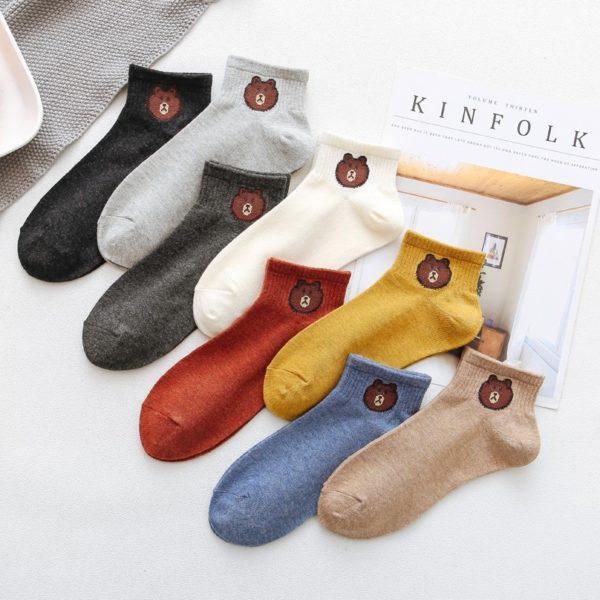 Combo 10 đôi tất gấu Brown túi zip