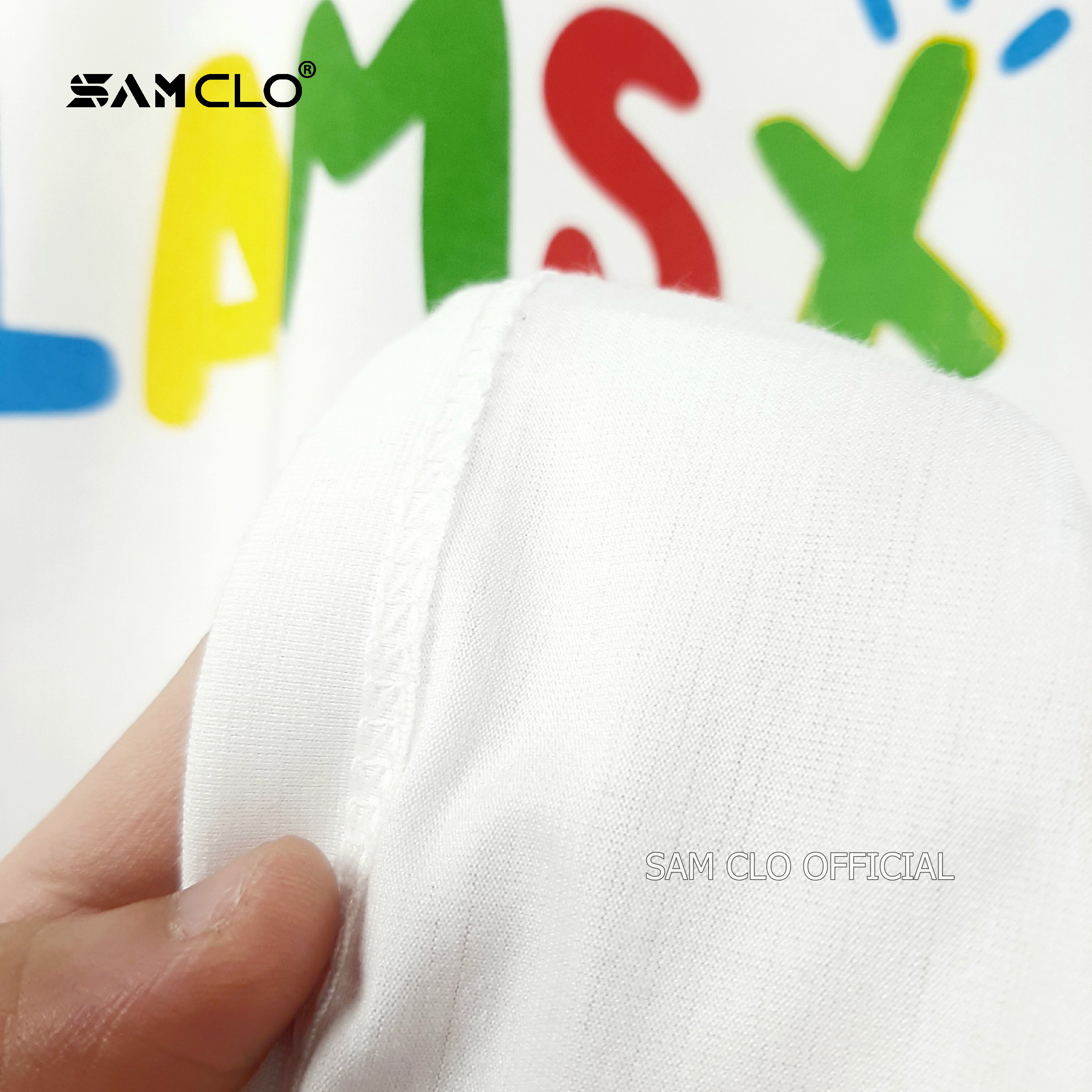 Áo phông tay lỡ nam nữ SAM CLO thun form rộng dáng Unisex - Ulzzang mặc cặp, nhóm, lớp in chữ DLAMSX