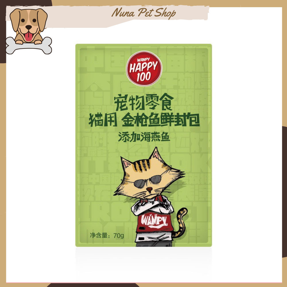 Pate Wanpy Happy 100 cho mèo - Thức ăn ướt cho mèo thơm ngon bổ dưỡng