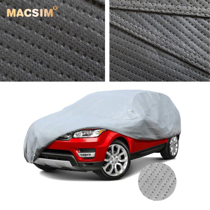 Bạt phủ ô tô chất liệu vải không dệt cao cấp thương hiệu MACSIM dành cho hãng xe Vinfast Lux SA, Lux A màu ghi - bạt phủ trong nhà và ngoài trời