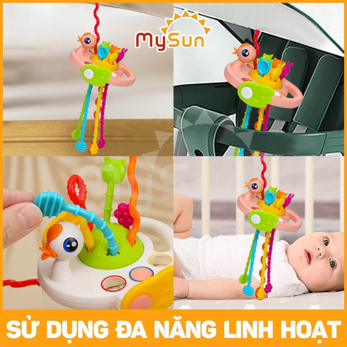 Đồ chơi trẻ bé sơ sinh 1 2 3 4 5 6 tháng tuổi thông minh cầm nắm phát triển tư duy trí não MySun