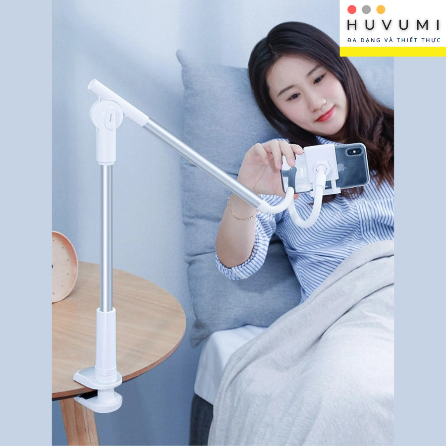 Bộ đế giữ điện thoại dạng kẹp, khung kim loại Baseus Unlimited Holder (Free Adjustment Lazy Phone holder) LV675 [Hàng Chính Hãng