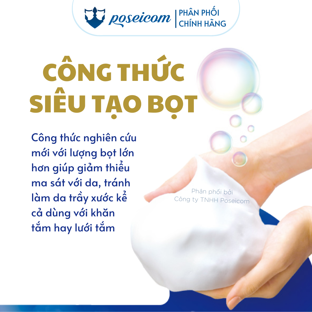 Sữa Tắm Bouncia Body Soap Cow dưỡng ẩm sáng sa chiết xuất từ sữa bò Hương Hoa Hồng siêu tạo bọt 500ml