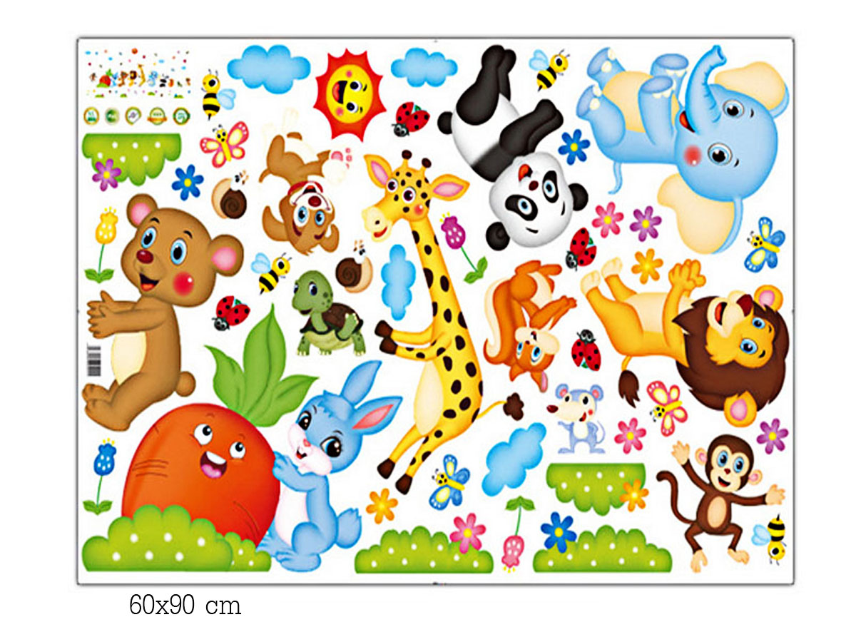 Decal dán tường thỏ nhổ củ xl8221
