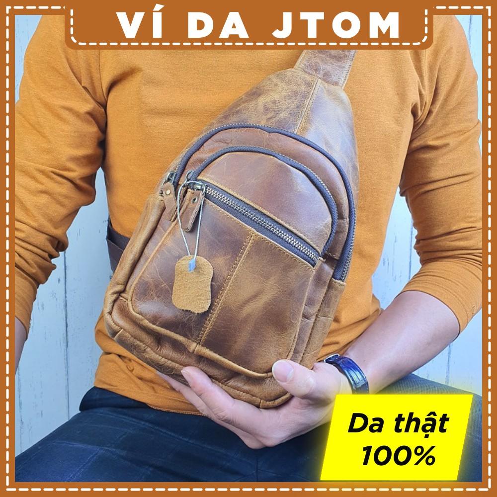 Túi đeo chéo da bò sáp TD105 – Vàng bò – cao cấp, kiểu dáng thời trang