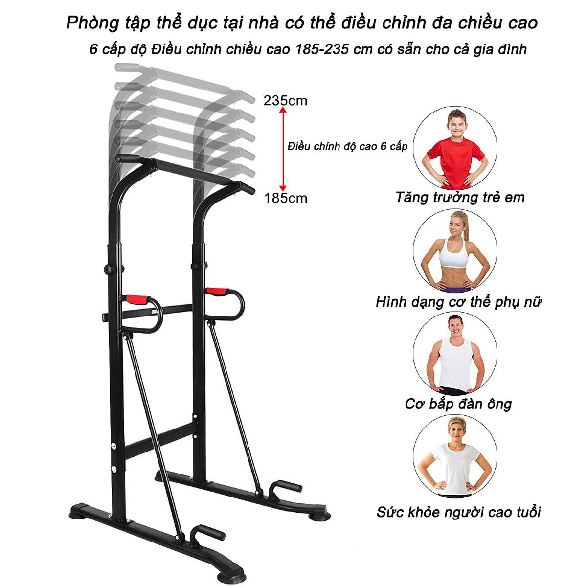 Xà đơn xà kép Home Fitness Pull up Bar Push Up-Weight có thể điều chỉnh chiều cao