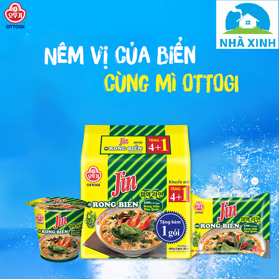 Hình ảnh Lốc 5 Gói Mỳ Jin Rong Biển Ottogi 120g