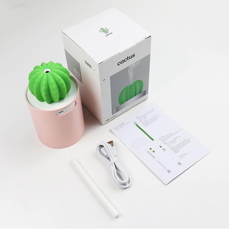 Mini Dễ Thương Xương Rồng Máy Phun Sương Tạo Độ Ẩm Hương Thơm Khuếch Tán Thông Minh Thời Gian 280ML Phòng Ngủ Để Bàn Phun Sương Tạo Văn Phòng Ký Túc Xá USB Máy Tạo Độ Ẩm Không Khí