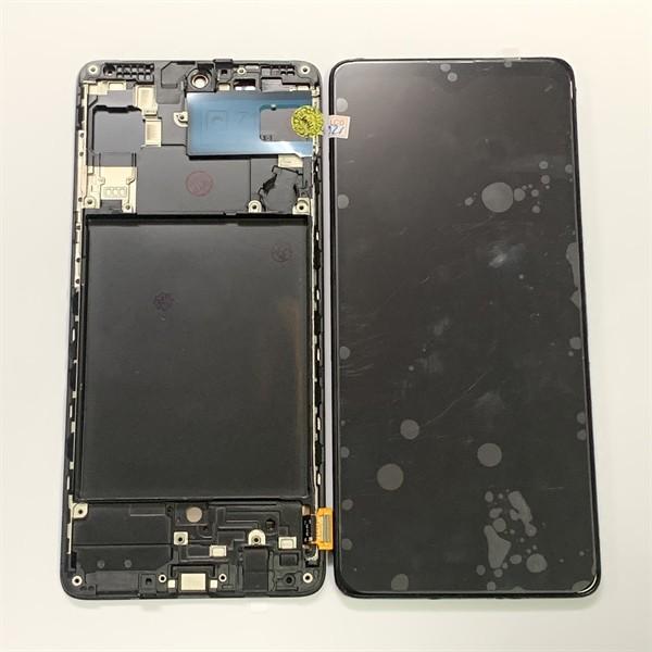 Màn hình thay thế cho Samsung A71/A715 Oled 2iC liền khung ĐEN loại giọt nước phôi nhỏ (có vân tay)