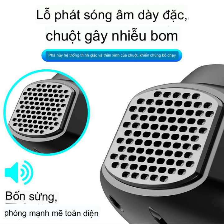 Máy đuổi chuột siêu âm công suất cao Đa Vùng Black Wave