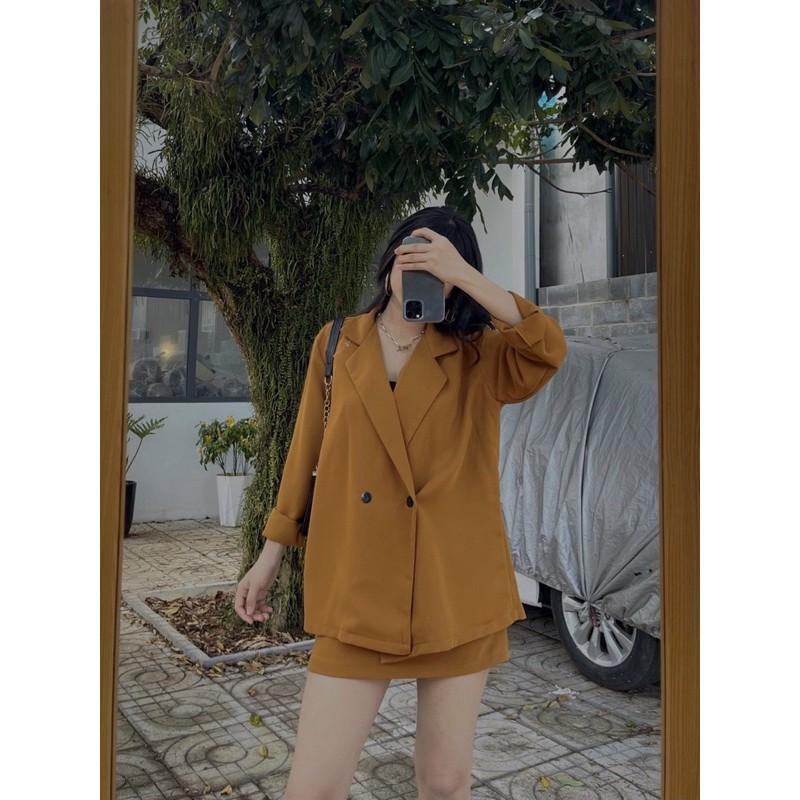 SET VEST 2 MÓN: KHOÁC VEST TÚI + CHÂN VÁY