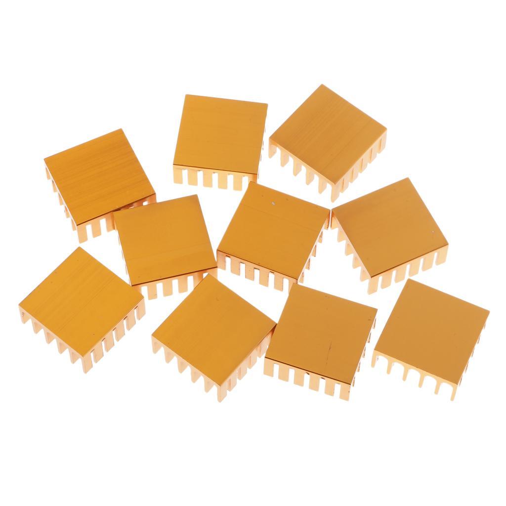 10PCS Aluminum  Cooling Fin   22x22x10mm for CPU LED