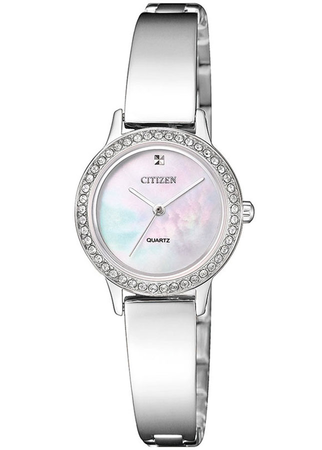 Đồng Hồ Nữ Citizen Đính Đá Swarovski Dây Thép Không Gỉ EJ6130-51D - Mặt Xà Cừ