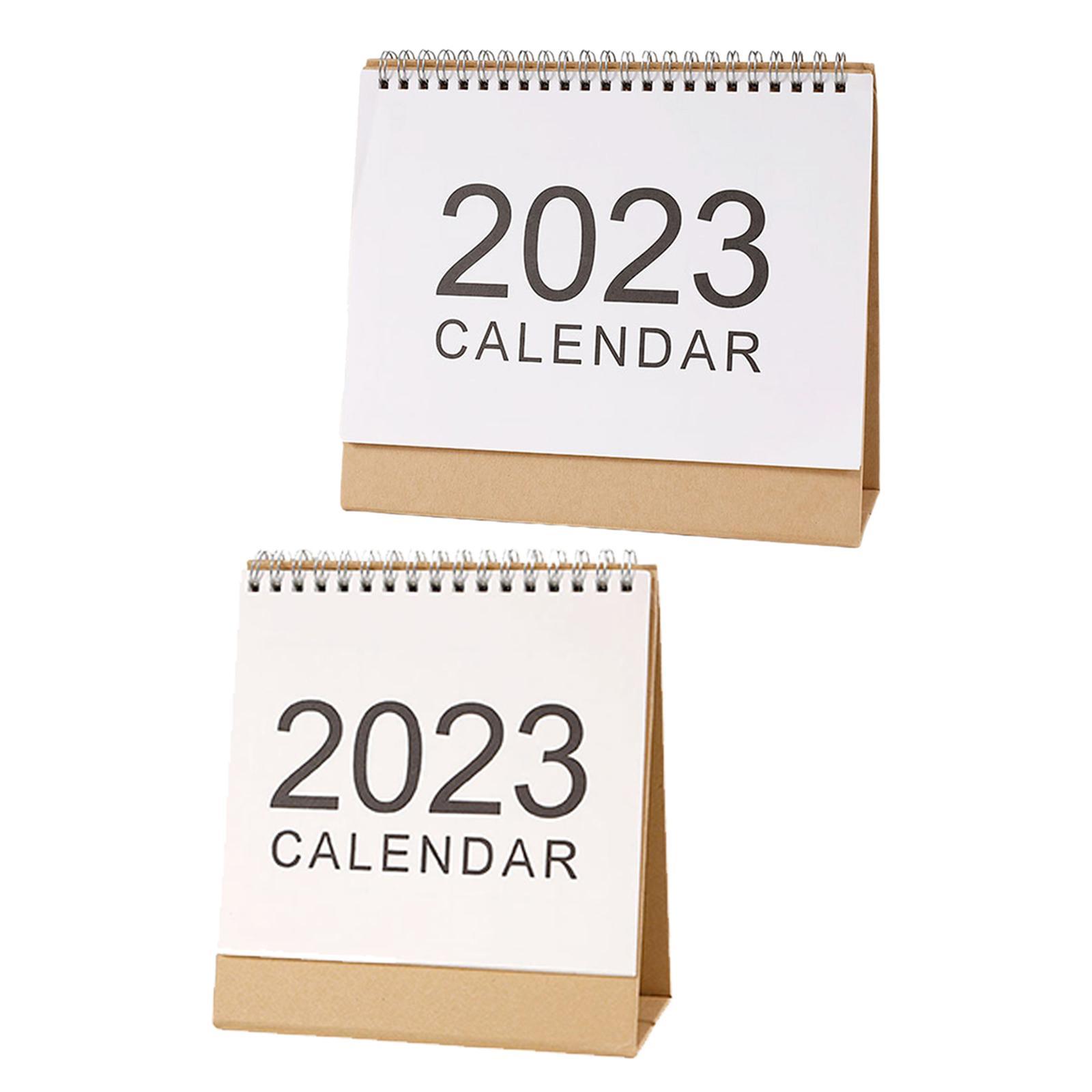 2 Sheets Desk Planner, 2023 Monthly Desk Calendar for Office