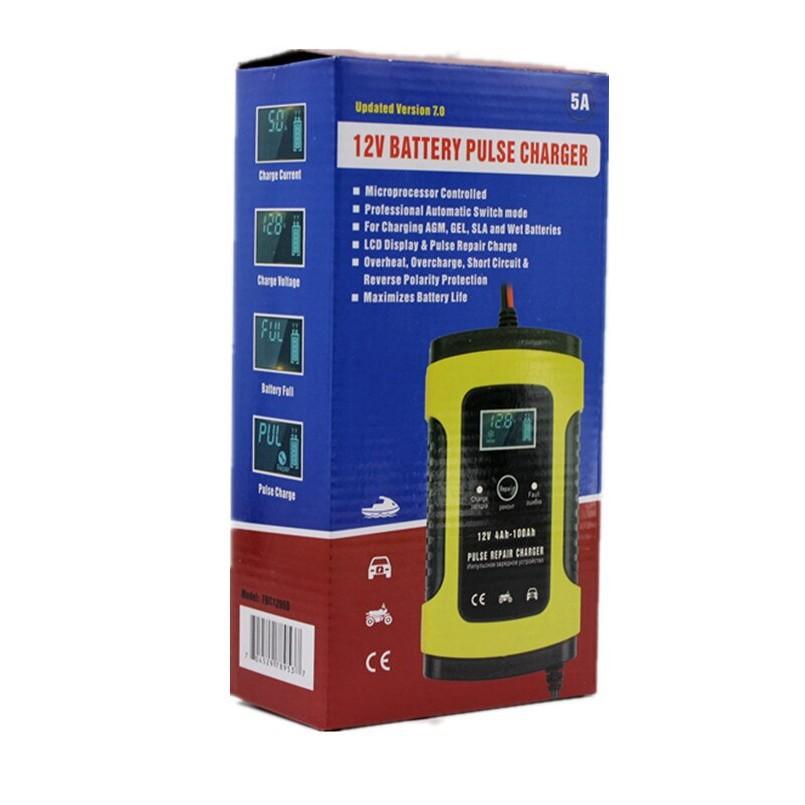 Bộ sạc acquy, máy sạc ắc quy 12V 5A kèm phục hồi bình,tự ngắt khi đầy,khử sunfat