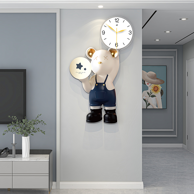 Đồng hồ treo tường kim trôi CÓ ĐÈN phong cách Bắc Âu hiện đại decor phòng khách MOD Decor mã 22142
