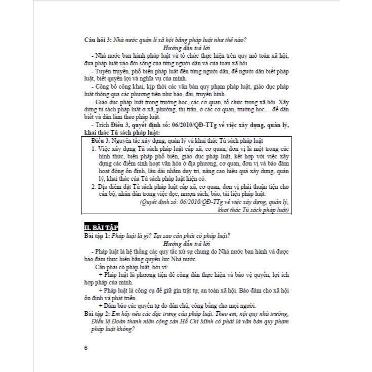 Sách - Hướng Dẫn Trả Lời Câu Hỏi &amp; Bài Tập GDCD Tự Luận &amp; Trắc Nghiệm - Luyện Thi THPT - Hồng Ân