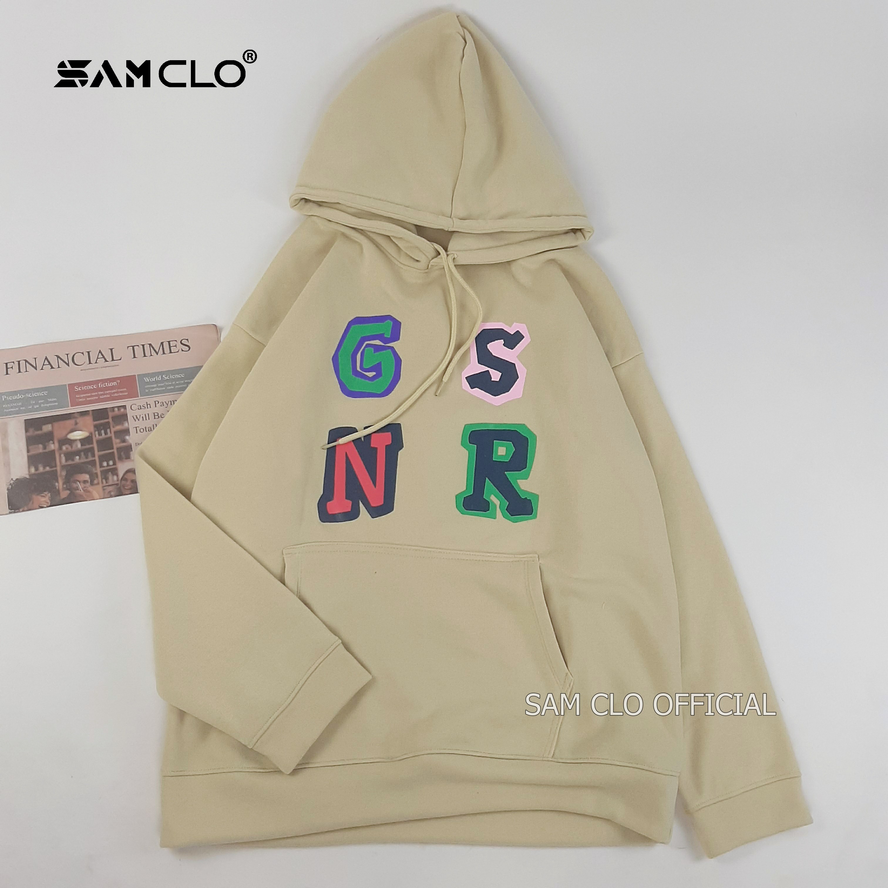 ÁO KHOÁC NỈ SAM CLO nữ freesize hoodie có mũ tay dài thu đông dáng unisex in NHIỀU MÀU GSNR