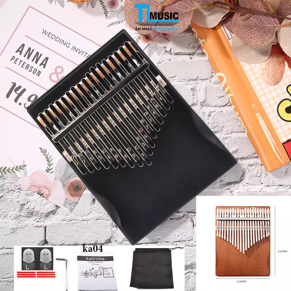 KA04 Đàn Kalimba 17 Phím - Đàn Kalimba Thumbs Piano Sử Dụng Ngón Tay TẶNG KÈM Búa Chỉnh Âm, Giấy Dán Nốt, Túi đựng