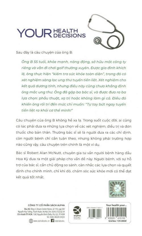 Sách Your Health Your Decision - Hợp Tác Cùng Bác Sĩ Để Trở Thành Người Bệnh Thông Thái