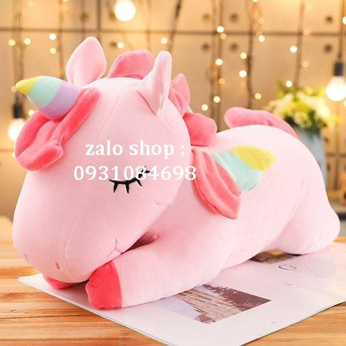 Gấu Bông Ngựa Kỳ Lân 60cm, Ngựa Pony Thú Nhồi Bông Ngựa Pony Siêu Mềm mịn