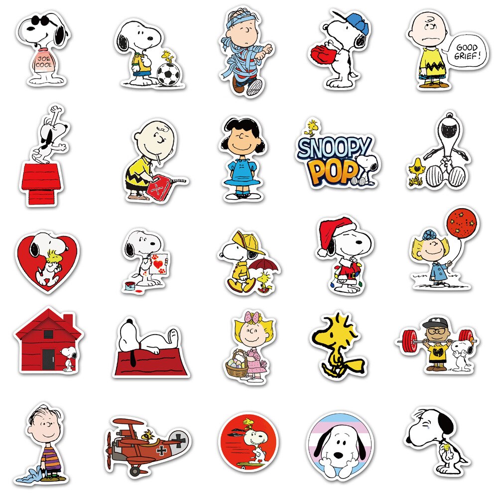 Sticker decal dán snoopy laptop , điện thoại,bình nước hình dán trang trí, ván trượt