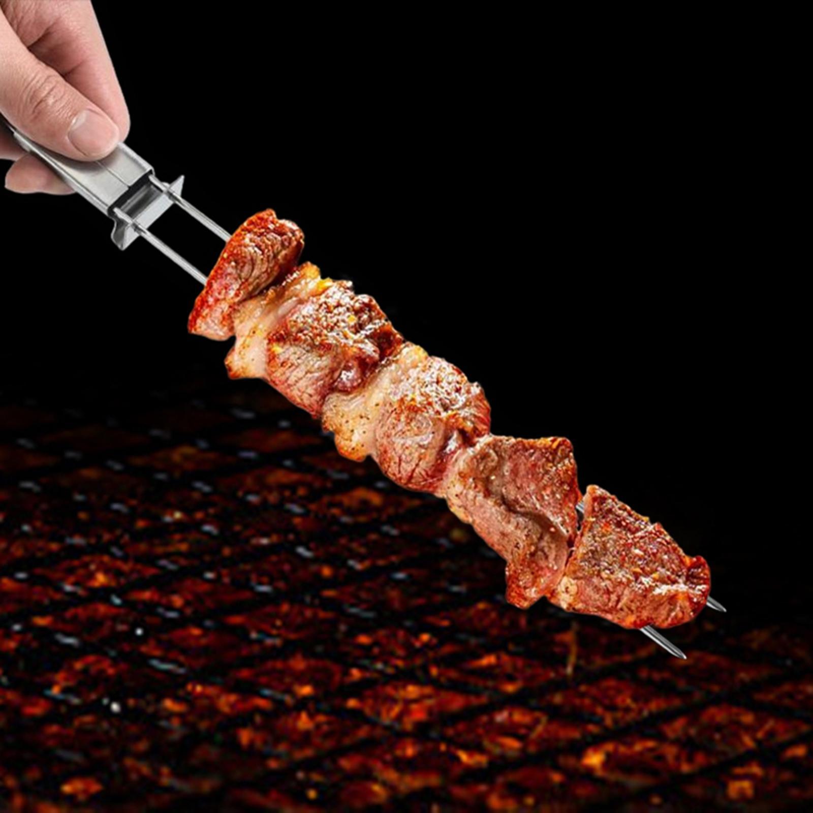 Barbecue Skewers Grilling Accessories Double Pronged for Buffet Vegetable