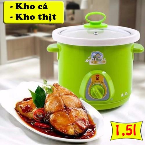 Nồi Kho Cá, Hầm Cháo Ninh Thực Phẩm Đa Năng Siêu Tiện Dụng, 2 Kích Thước