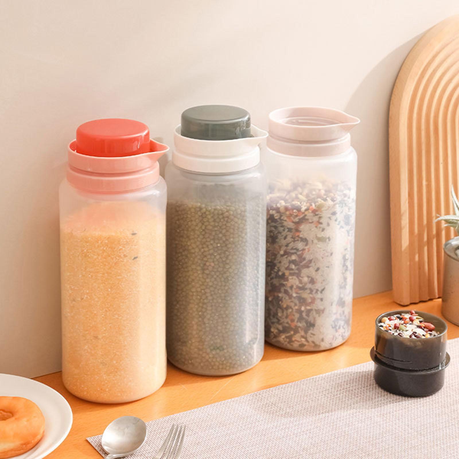 Airtight Food Storage Jars with Lids for Spaghetti Flour Sugar Coffee