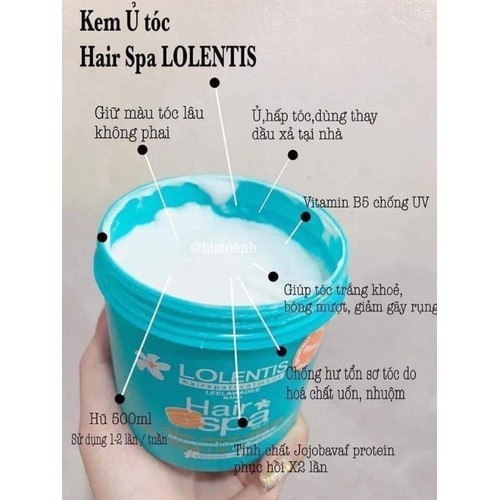 Kem Ủ Tóc Lolentis Hair Spa - 500ml ( không xuất hóa đơn đỏ-không có tem phụ )