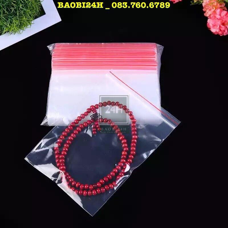 0,5KG - 1KG Túi Zip Viền Đỏ. Túi Zip chỉ đỏ dùng để đựng thuốc, phụ kiện, thực phẩm