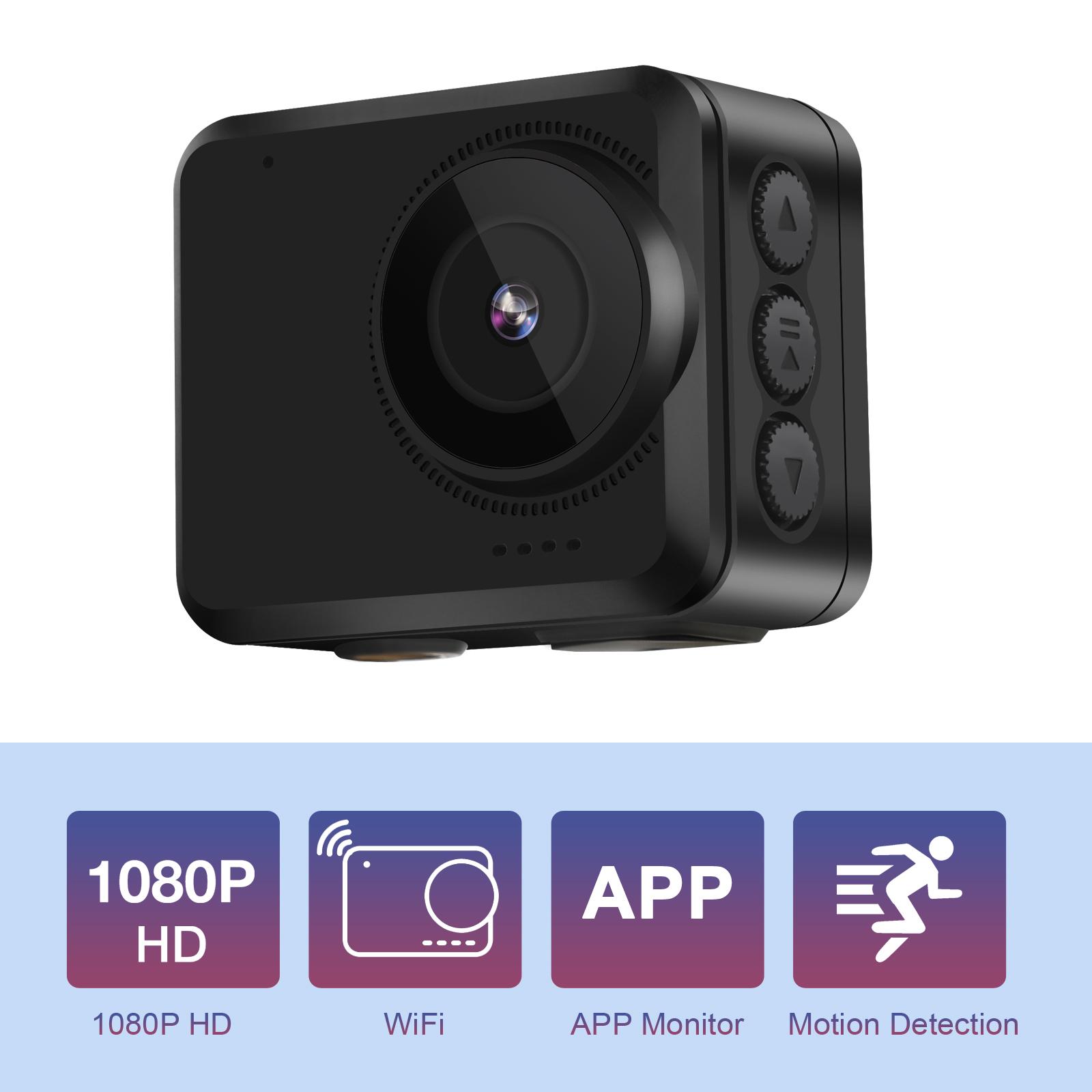 Vandlion A35 Máy ảnh hành động WiFi cho nhiếp ảnh xe đạp Mũ bảo hiểm xe đạp Ghi lại HD Mini Camera Loop Ghi lại thể thao Cam thể thao Cam