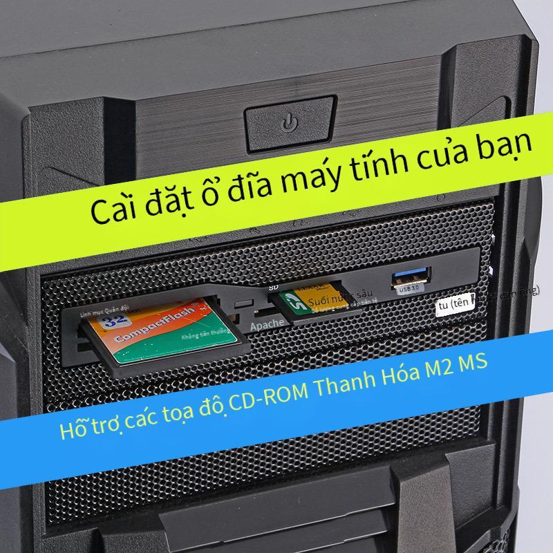 Mặt trước khung đầu đọc thẻ USB3.0 thuận lợi nhất tích hợp đầu đọc thẻ đa chức năng