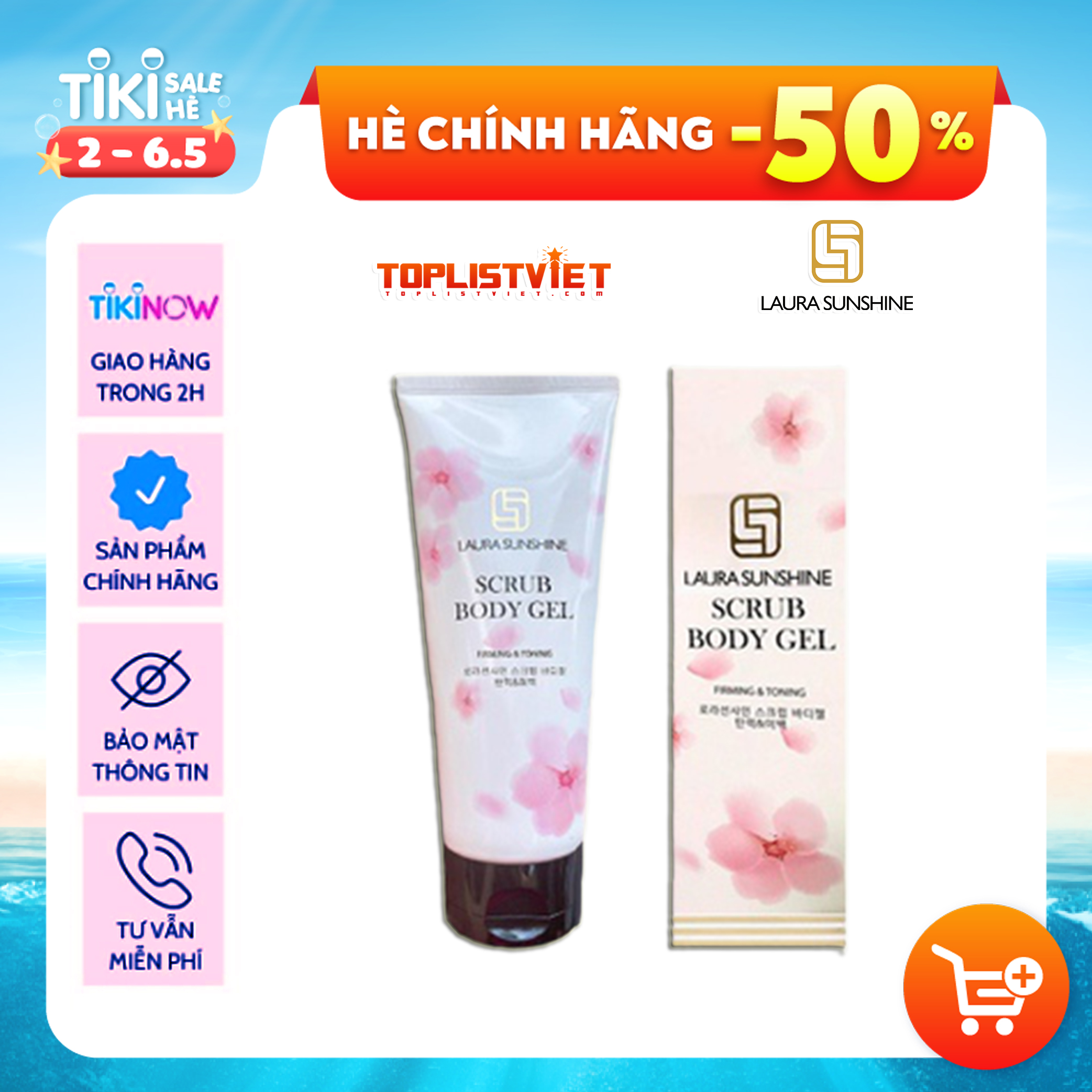 Tẩy Tế Bào Chết Laura Sunshine Body Scrub Gel Nhật Kim Anh - 200ml