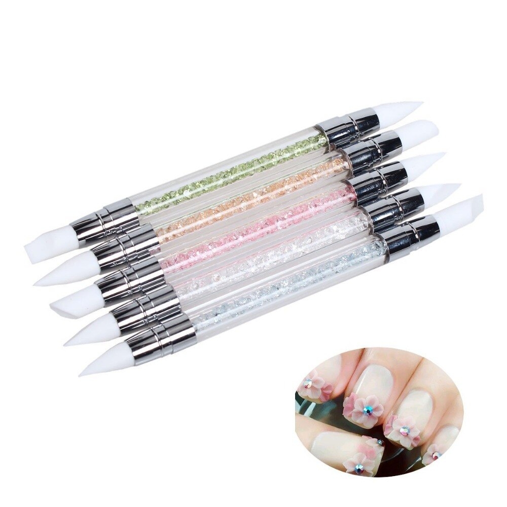 Set 5 Bút Silicol 2 Đầu Làm Nail, Chất Liệu Mềm Mịn, Dễ Thao Tác Điều Chỉnh Họa Tiết Trang Trí MÓng Theo Ý Muốn,  Thiết Kế Thời Trang Với Màu Sắc Đa Dạng, Có Thể Tái Sử Dụng