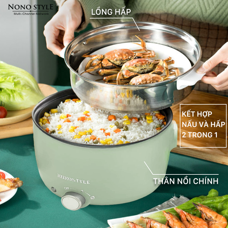 Nồi Điện Đa Năng Nonostyle (3L - 1000W) - Hàng Chính Hãng