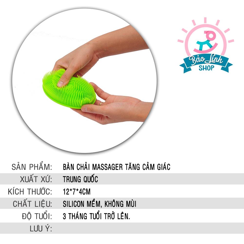 Bàn chải tắm gội cho bé tăng xúc giác, hỗ trợ điều trị rối loạn cảm giác cho trẻ tự kỷ chất liệu Silicon SIÊU MỀM