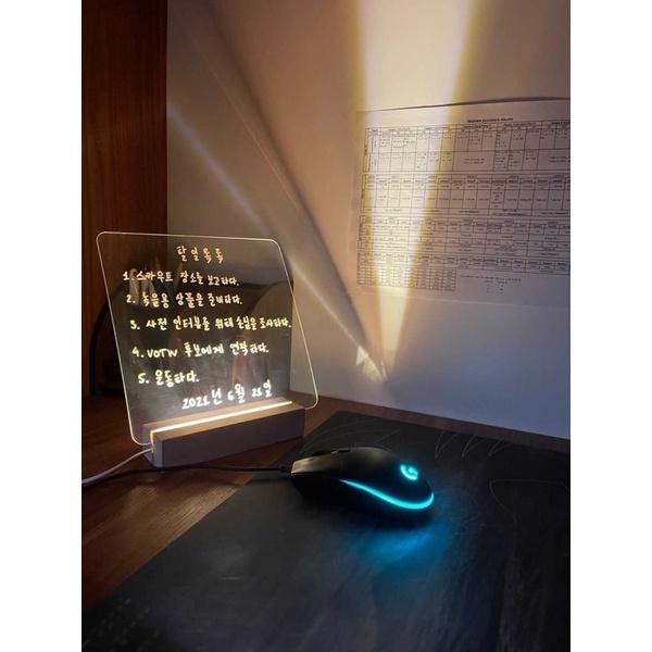 Đèn Ghi Chú Gắn Bảng Acrylic để bàn làm việc, làm đèn trang trí, đèn ngủ, làm quà tặng dễ thương-K1780