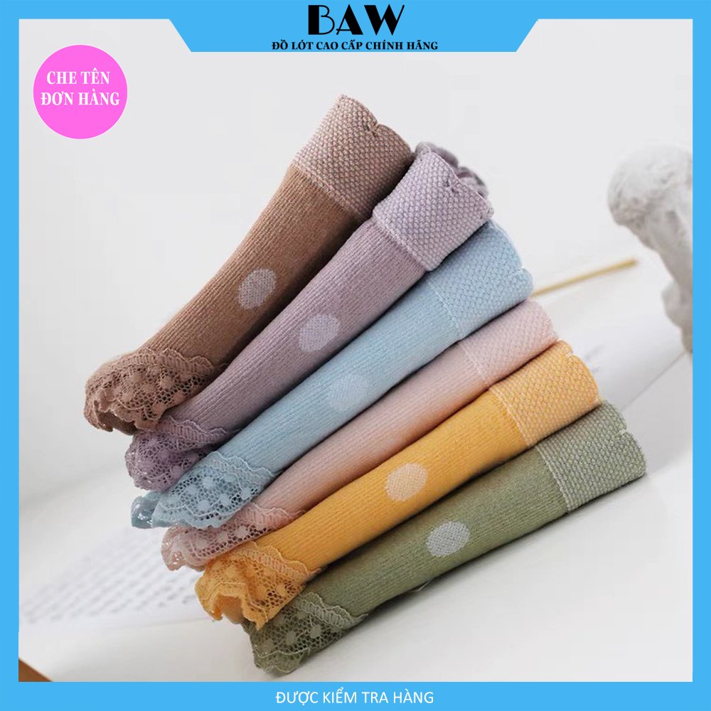Bộ 5 Quần Lót chất cotton phối ren cao cấp kháng khuẩn thương hiệu BAW NT32