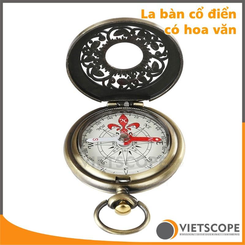 La bàn định hướng hoa văn phong cách cổ điển bằng kim loại cực đẹp - CP021