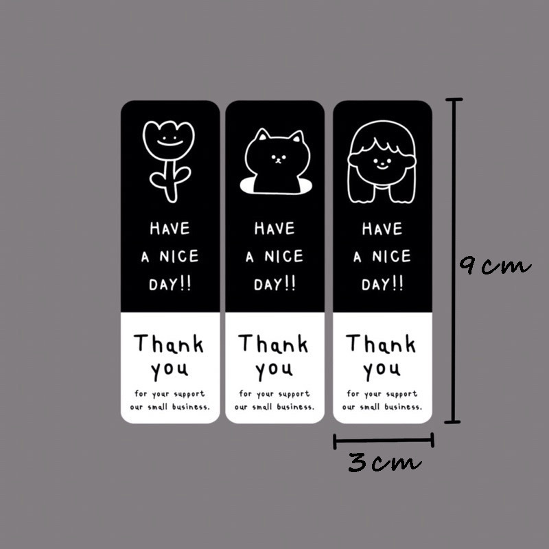 H249_Tem dán chữ _ STICKER &quot; Thank you&quot; &lt;&lt; SIZE 3X9CM, 30TEM/XAP