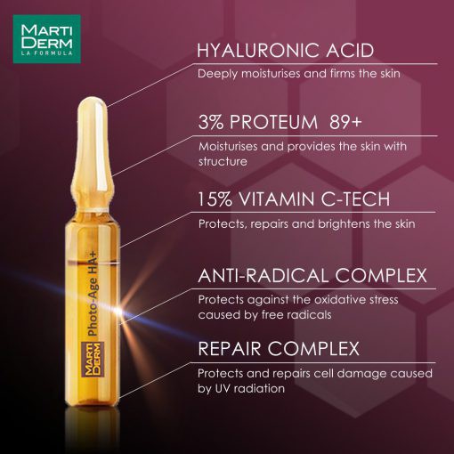 Martiderm - Ampoules 15% Vitamin C Nguyên Chất Chống Lão Hóa - MartiDerm Platinum Photo Age HA+